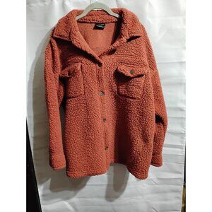 32 degrees Sherpa shacket button up size XL/XXL Rust. Farm chores, countrycore